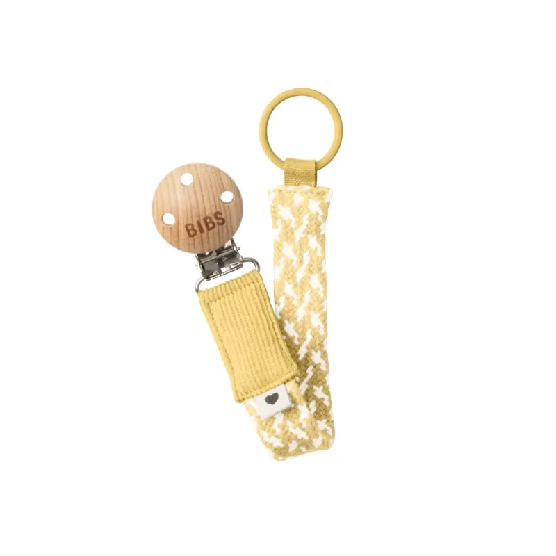 Attache-tétine tressé - Pale Butter/Ivory