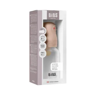 Biberon + Tétine latex - 150ml - Débit lent - Blush