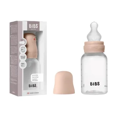 Biberon + Tétine silicone - 150ml - Débit lent - Blush