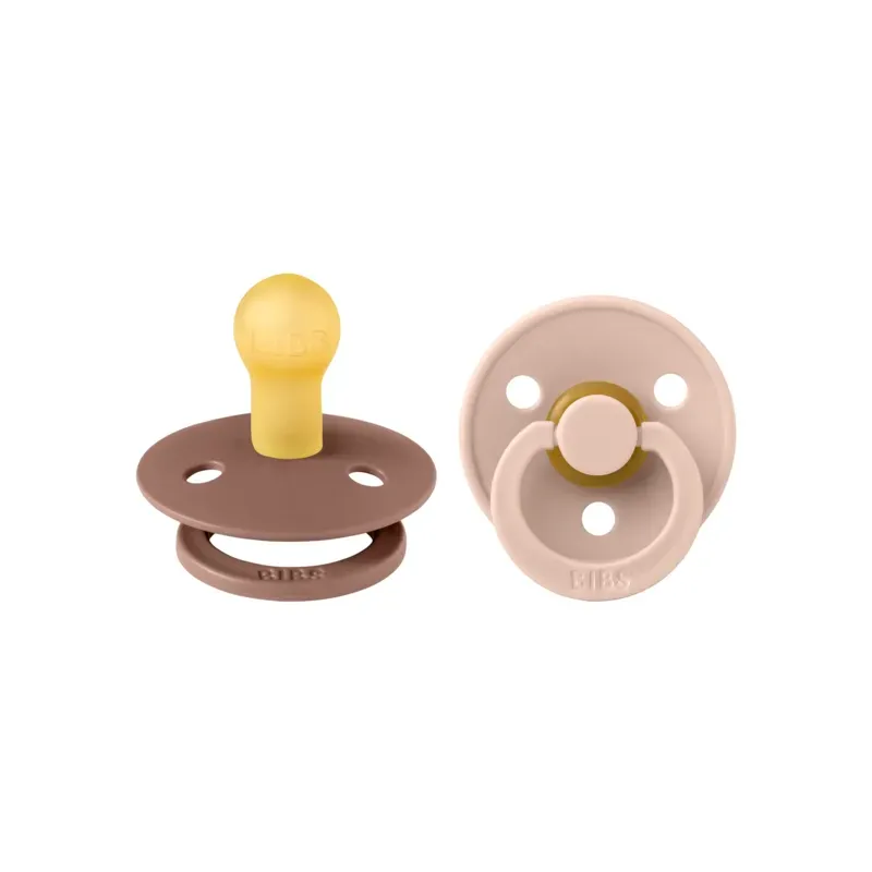 Pack de 2 tétines latex ronde - Taille 1 - Woodchuck/Blush
