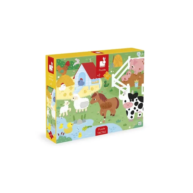 Puzzle Tactile - La Ferme - 20 pièces