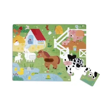 Puzzle Tactile - La Ferme - 20 pièces