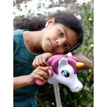 Tête de trottinette -  Licorne blanche