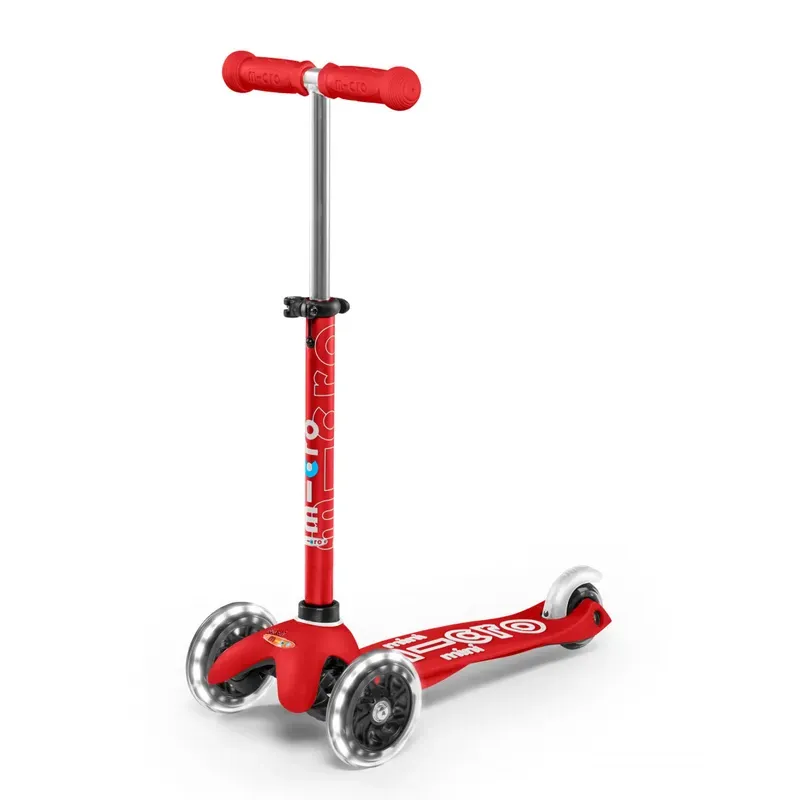Trottinette 3 roues Mini Micro Deluxe Rouge LED