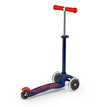 Trottinette 3 roues Mini Micro Deluxe Bleu Marine LED