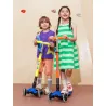 Trottinette enfant Maxi Micro Deluxe pliable Néon Orange LED