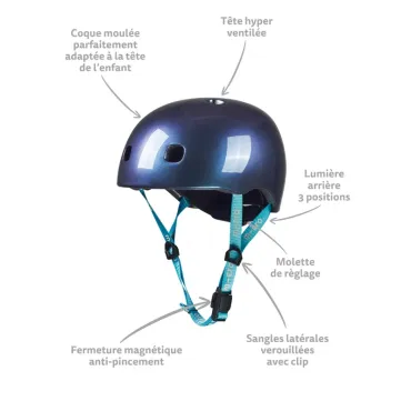 Casque Néochrome Bleu - LED - Taille M 