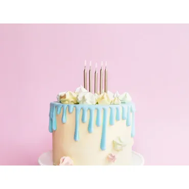 Bougies d'anniversaire - Or - 6cm