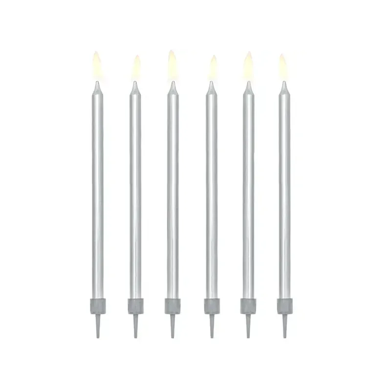 Bougies d'anniversaire - 12,5cm - Argent