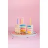 Bougies d'Anniversaire Torsadées - 14cm - Assortiment