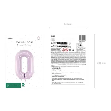 Ballon en aluminium 72cm - Chiffre ''0'' - Violet
