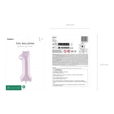 Ballon en aluminium 72cm - Chiffre ''1'' - Violet