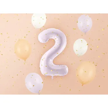 Ballon en aluminium 72cm - Chiffre ''2'' - Violet