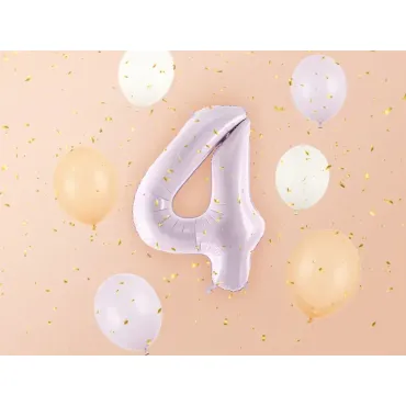 Ballon en aluminium 72cm - Chiffre ''4'' - Violet