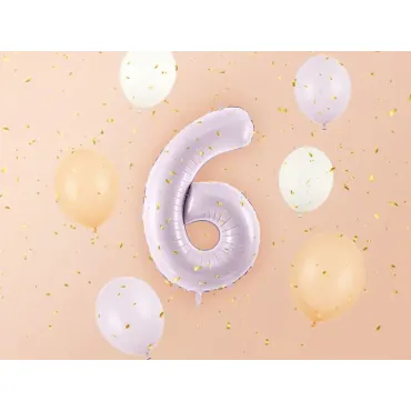 Ballon en aluminium 72cm - Chiffre ''6'' - Violet
