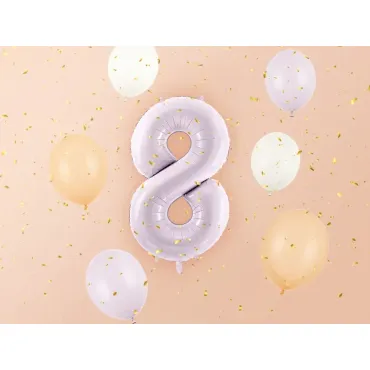 Ballon en aluminium 72cm - Chiffre ''8'' - Violet