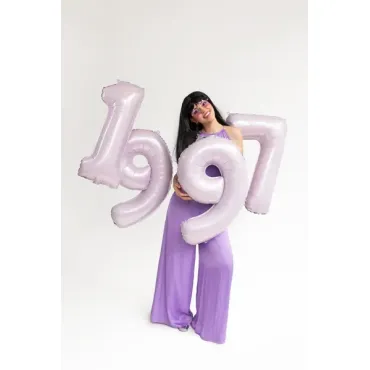 Ballon en aluminium 72cm - Chiffre ''9'' - Violet