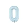 Ballon en aluminium 72cm - Chiffre ''0'' - Bleu clair
