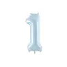 Ballon en aluminium 72cm - Chiffre ''1'' - Bleu clair