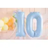 Ballon en aluminium 72cm - Chiffre ''1'' - Bleu clair