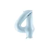 Ballon en aluminium 72cm - Chiffre ''4'' - Bleu clair