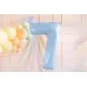 Ballon en aluminium 72cm - Chiffre ''7'' - Bleu clair
