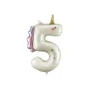 Ballon aluminium 93cm - Chiffre ''5'' - Licorne
