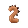 Ballon en aluminium 92cm - Chiffre ''2'' - Dinosaure