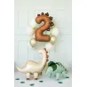Ballon en aluminium 92cm - Chiffre ''2'' - Dinosaure