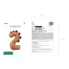 Ballon en aluminium 92cm - Chiffre ''2'' - Dinosaure