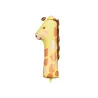 Ballon Mylar  - Chiffre "1" - Girafe