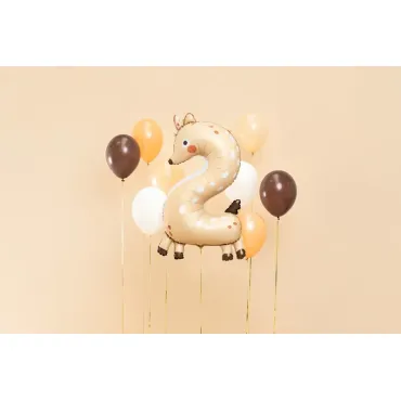Ballon Mylar - Chiffre "2" - Chevreuil