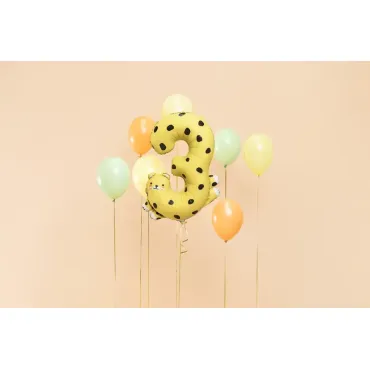 Ballon Mylar - Chiffre "3" - Guépard