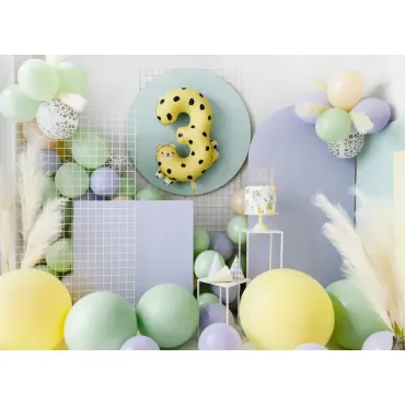 Ballon Mylar - Chiffre "3" - Guépard