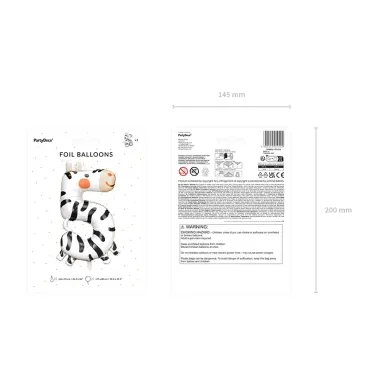 Ballon Mylar - Chiffre "5" - Zèbre