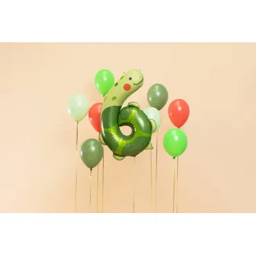 Ballon Mylar - Chiffre "6" - Tortue