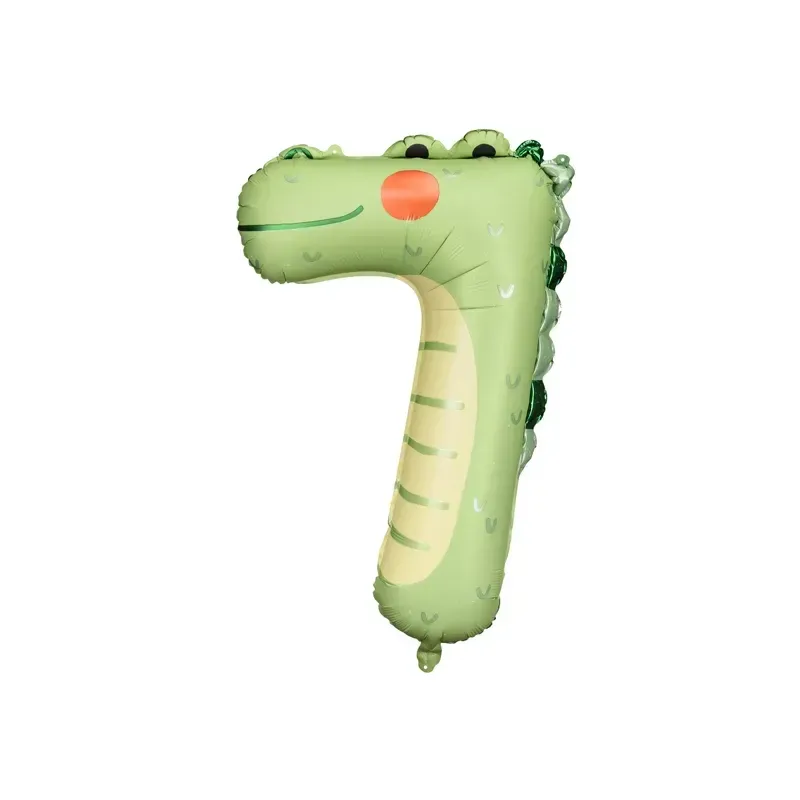 Ballon Mylar - Chiffre "7"- Crocodile