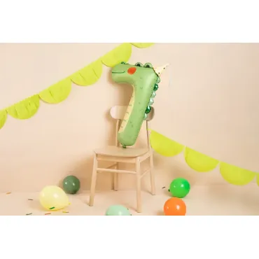 Ballon Mylar - Chiffre "7"- Crocodile
