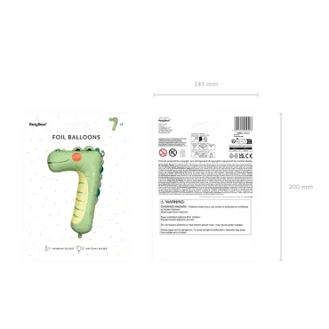 Ballon Mylar - Chiffre "7"- Crocodile