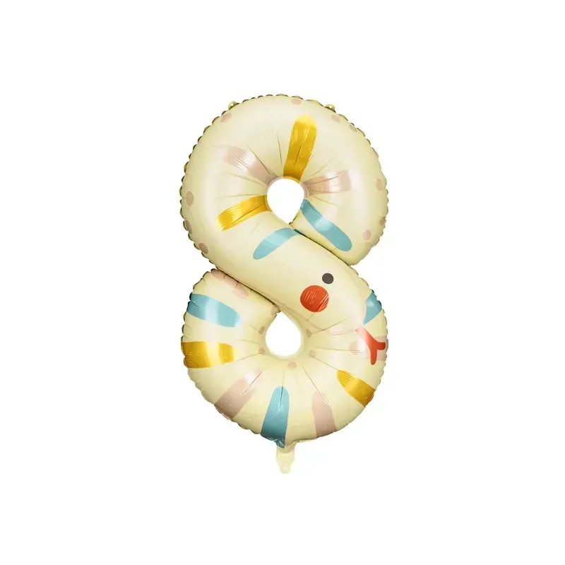 Ballon aluminium - Chiffre "8" - Serpent