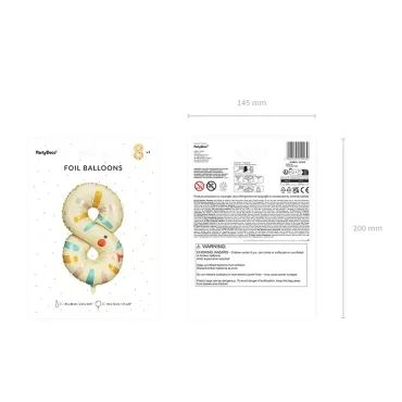 Ballon aluminium - Chiffre "8" - Serpent
