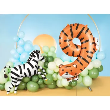 Ballon Mylar Chiffre "9" - Tigre