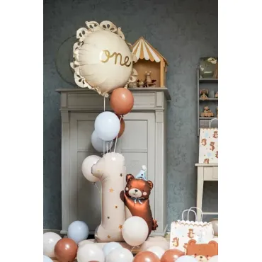 Ballon en foil Numéro '1' avec Ours - 81 x 72 cm