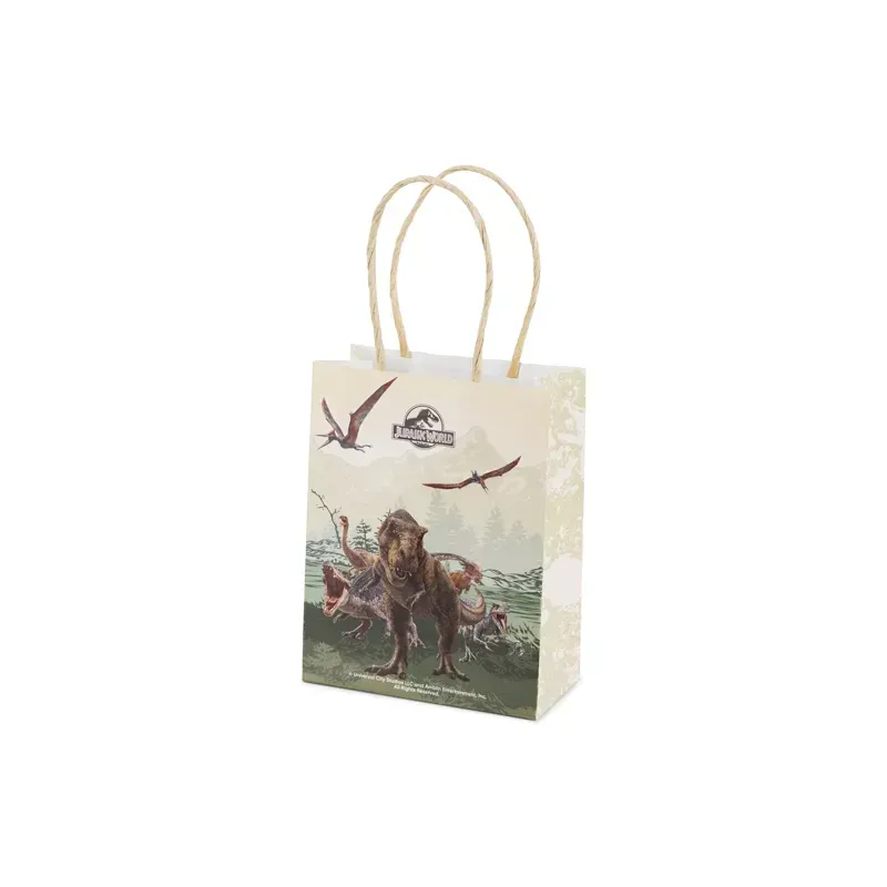 Sachets en papier cadeaux - Jurassic World - 12x15.5x6 cm