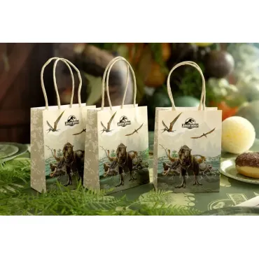Sachets en papier cadeaux - Jurassic World - 12x15.5x6 cm