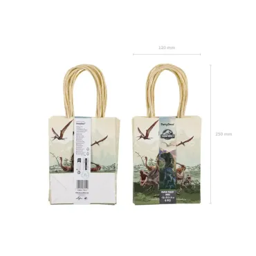 Sachets en papier cadeaux - Jurassic World - 12x15.5x6 cm