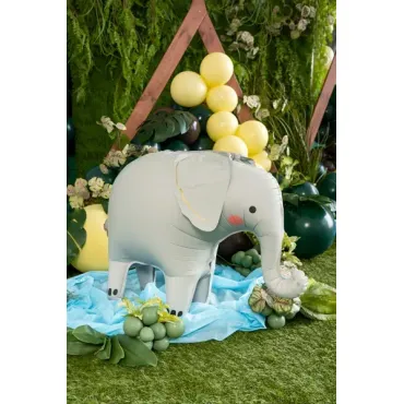 Ballon aluminium - Debout Éléphant - 91x61 cm