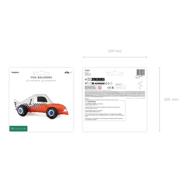 Ballon aluminium - Voiture de course - 90x34 cm
