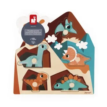 Puzzle Sonore Dino 5 pièces