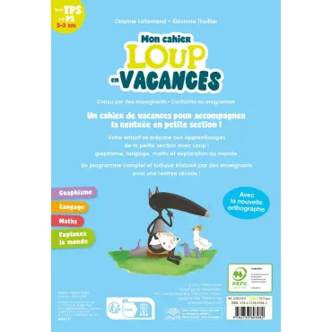 Mon cahier loup en vacances - De la TPS à la PS - 2026